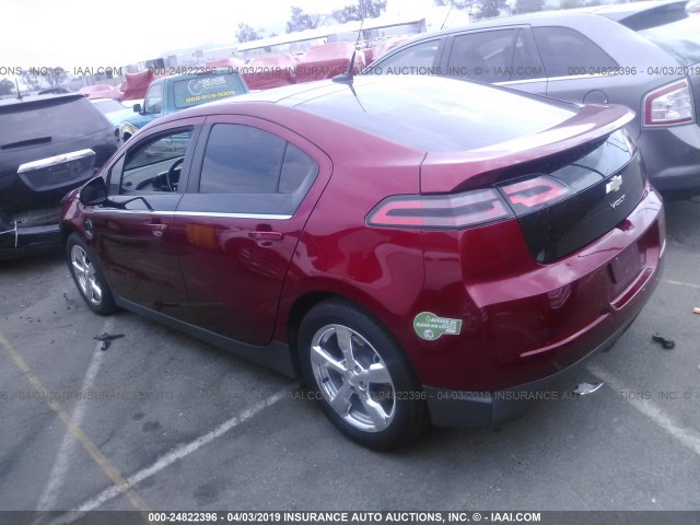 1G1RD6E40BU103692 - 2011 CHEVROLET VOLT RED photo 3