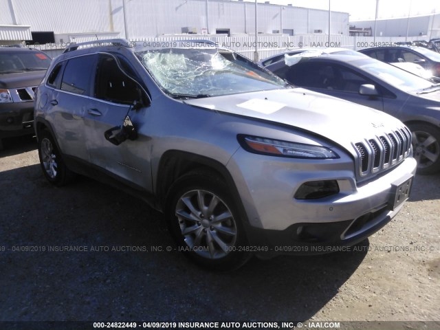 1C4PJLDB2FW643576 - 2015 JEEP CHEROKEE LIMITED SILVER photo 1