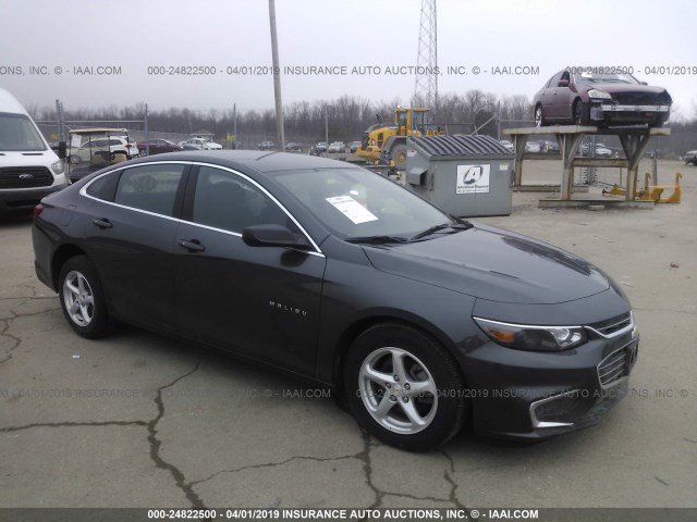 1G1ZB5ST8JF198811 - 2018 CHEVROLET MALIBU LS GRAY photo 1