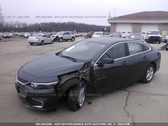 1G1ZB5ST8JF198811 - 2018 CHEVROLET MALIBU LS GRAY photo 2
