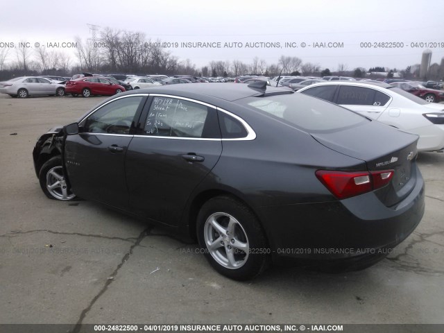 1G1ZB5ST8JF198811 - 2018 CHEVROLET MALIBU LS GRAY photo 3