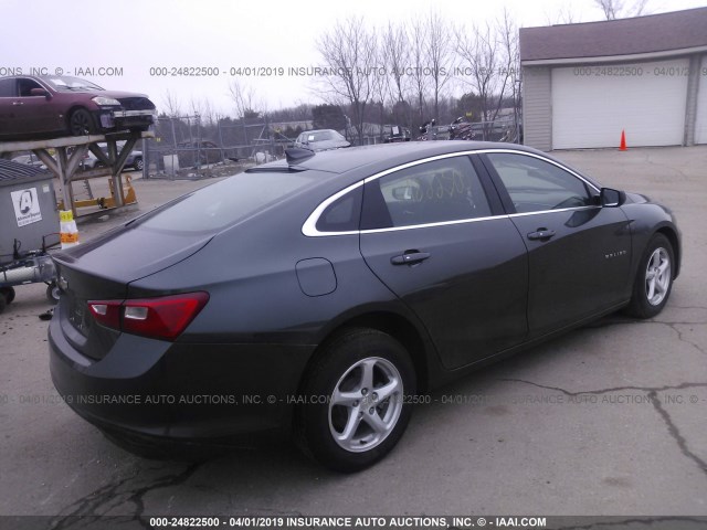 1G1ZB5ST8JF198811 - 2018 CHEVROLET MALIBU LS GRAY photo 4