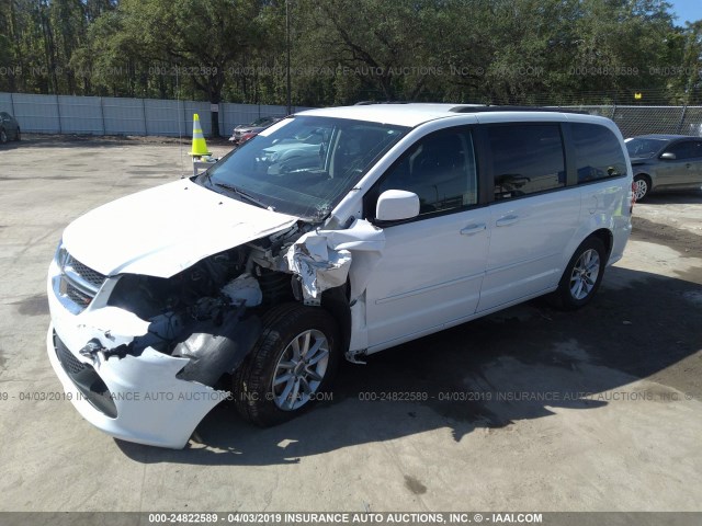 2C4RDGCGXFR733426 - 2015 DODGE GRAND CARAVAN SXT WHITE photo 2