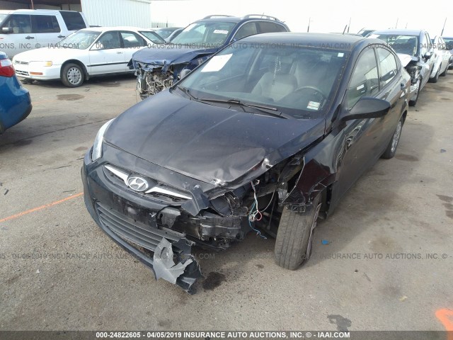 KMHCT4AE0DU446150 - 2013 HYUNDAI ACCENT GLS/GS BLACK photo 6