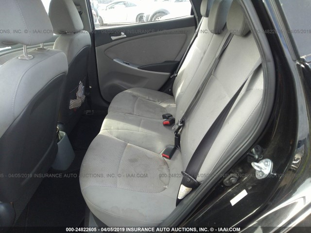 KMHCT4AE0DU446150 - 2013 HYUNDAI ACCENT GLS/GS BLACK photo 8