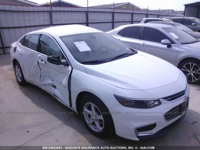 1G1ZB5ST3GF342046 - 2016 CHEVROLET MALIBU LS WHITE photo 1