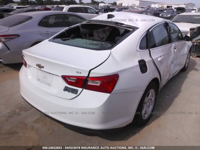 1G1ZB5ST3GF342046 - 2016 CHEVROLET MALIBU LS WHITE photo 4