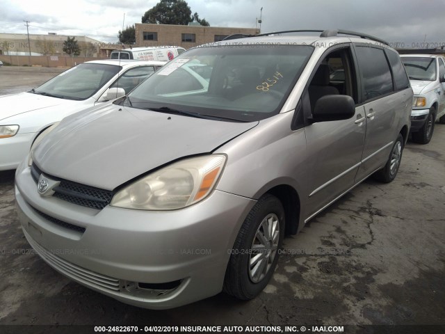 5TDZA23C15S230124 - 2005 TOYOTA SIENNA CE/LE GRAY photo 2