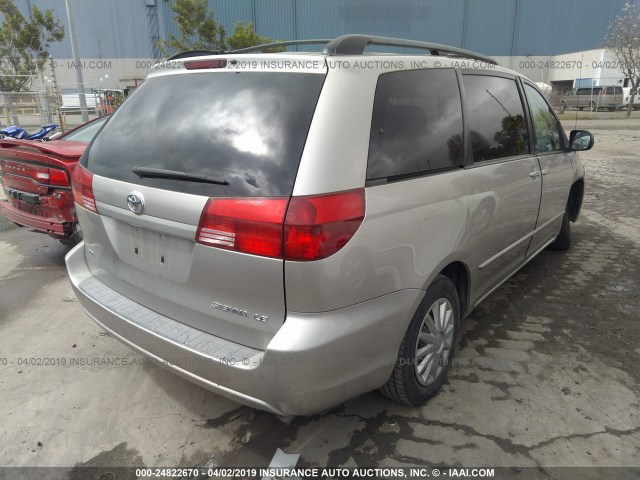 5TDZA23C15S230124 - 2005 TOYOTA SIENNA CE/LE GRAY photo 4