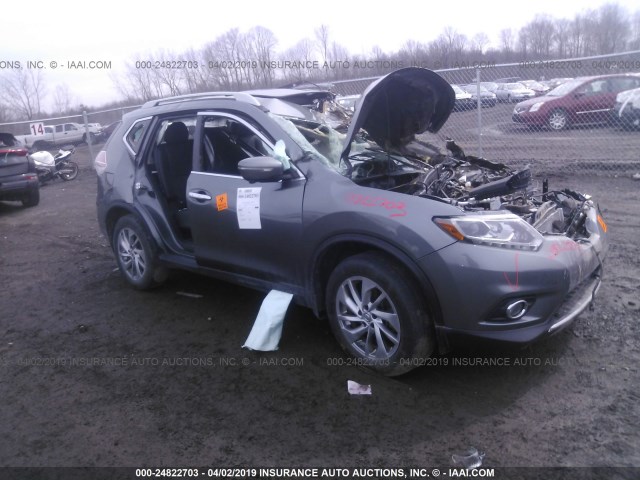 5N1AT2MV9FC924369 - 2015 NISSAN ROGUE S/SL/SV GRAY photo 1