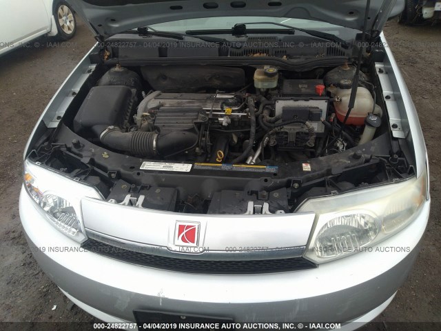 1G8AG52F43Z164571 - 2003 SATURN ION LEVEL 1 SILVER photo 10