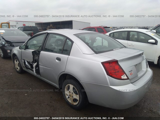 1G8AG52F43Z164571 - 2003 SATURN ION LEVEL 1 SILVER photo 3