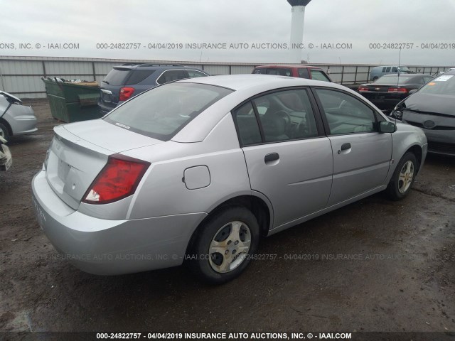 1G8AG52F43Z164571 - 2003 SATURN ION LEVEL 1 SILVER photo 4