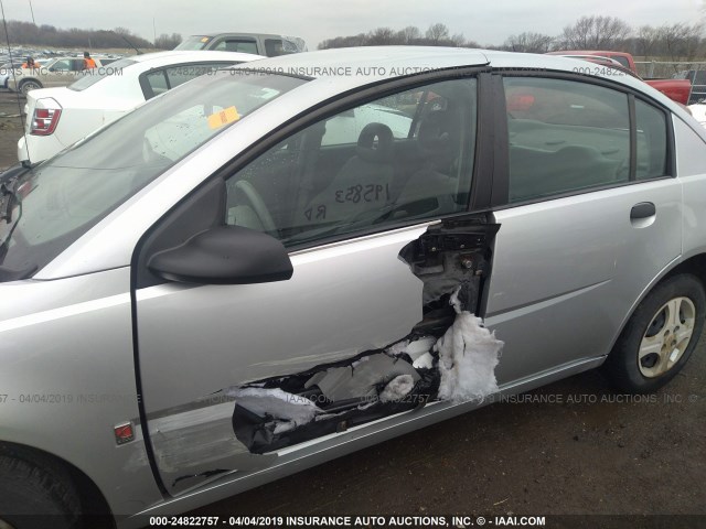 1G8AG52F43Z164571 - 2003 SATURN ION LEVEL 1 SILVER photo 6