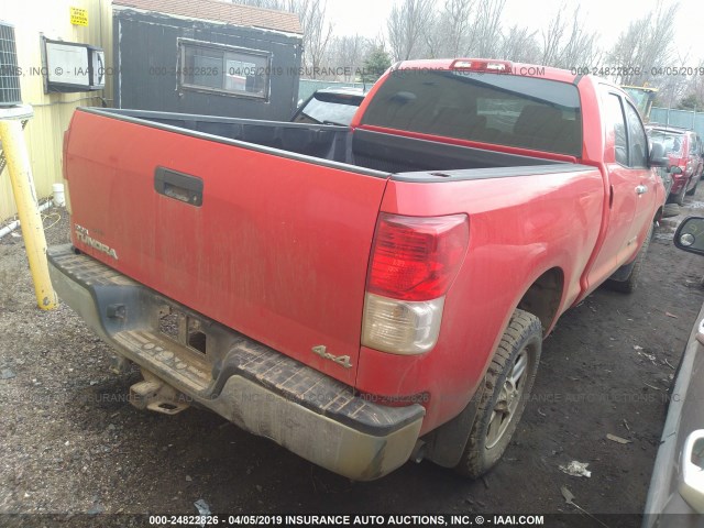 5TFUM5F11AX005896 - 2010 TOYOTA TUNDRA DOUBLE CAB SR5 RED photo 4