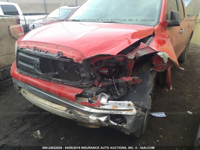 5TFUM5F11AX005896 - 2010 TOYOTA TUNDRA DOUBLE CAB SR5 RED photo 6