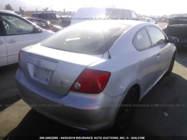 JTKDE167270220465 - 2007 TOYOTA SCION TC SILVER photo 4