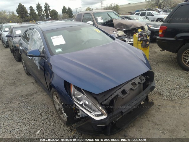 5NPE34AF3JH619204 - 2018 HYUNDAI SONATA SPORT/LIMITED BLUE photo 1