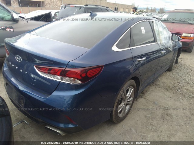 5NPE34AF3JH619204 - 2018 HYUNDAI SONATA SPORT/LIMITED BLUE photo 4