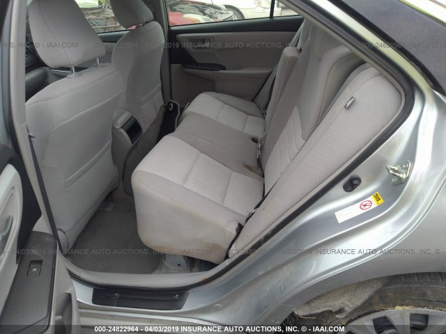 4T4BF1FK6FR493353 - 2015 TOYOTA CAMRY LE/XLE/SE/XSE SILVER photo 8