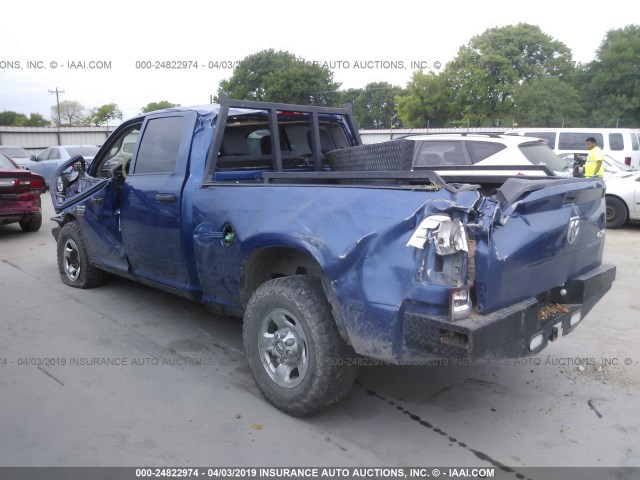 3D7UT2CL5BG518829 - 2011 DODGE RAM 2500 BLUE photo 3