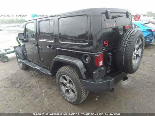 1C4BJWEG1HL705379 - 2017 JEEP WRANGLER UNLIMITE SAHARA BLACK photo 3