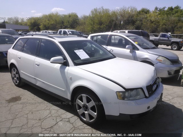 WAUVC68E43A164766 - 2003 AUDI A4 1.8T AVANT QUATTRO WHITE photo 1