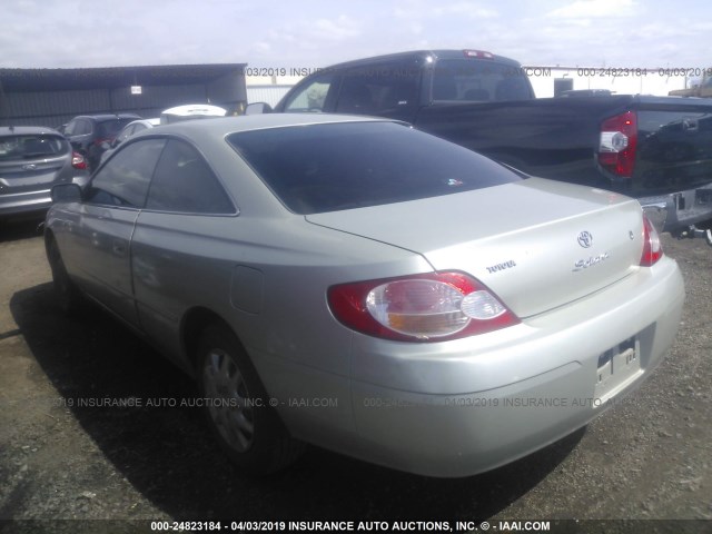 2T1CE22P52C007023 - 2002 TOYOTA CAMRY SOLARA SE SILVER photo 3