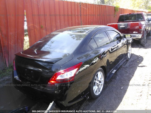 1N4AA5AP4BC863143 - 2011 NISSAN MAXIMA S/SV BLACK photo 4