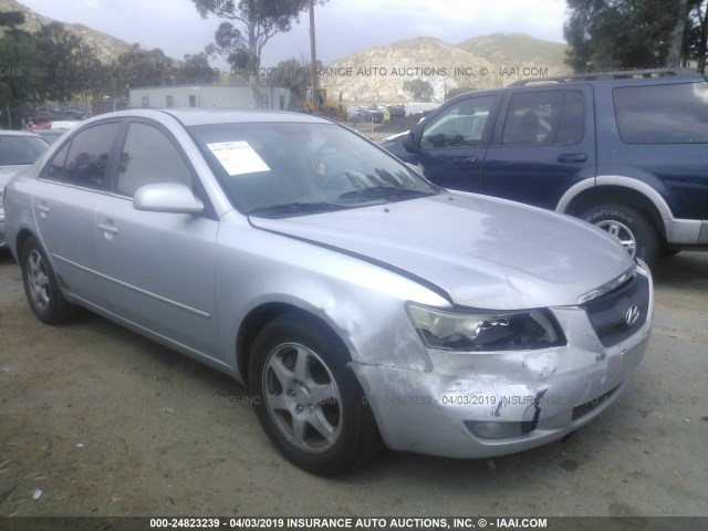 5NPEU46F76H063279 - 2006 HYUNDAI SONATA GLS/LX SILVER photo 1