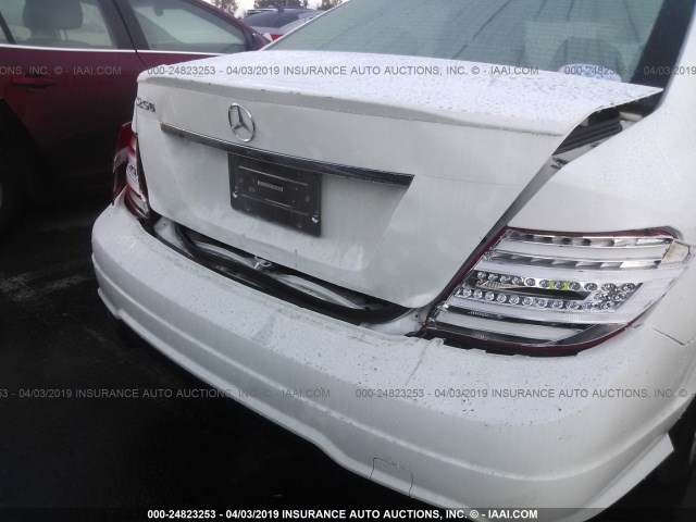 WDDGF4HB3EA964416 - 2014 MERCEDES-BENZ C 250 WHITE photo 6