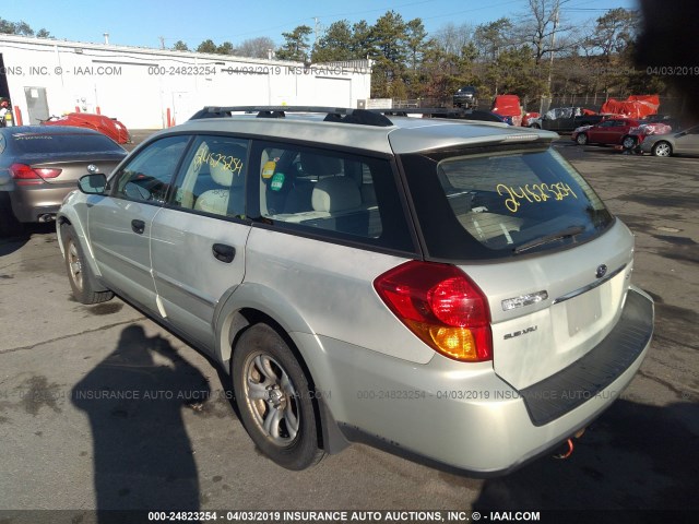 4S4BP61C667363799 - 2006 SUBARU LEGACY OUTBACK 2.5I SILVER photo 3