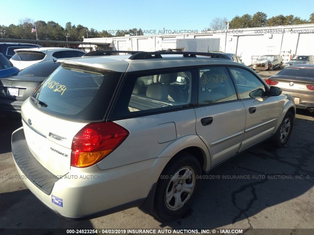 4S4BP61C667363799 - 2006 SUBARU LEGACY OUTBACK 2.5I SILVER photo 4