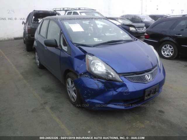 JHMGE8G29AC013429 - 2010 HONDA FIT BLUE photo 1