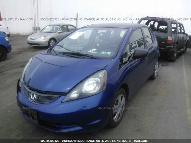 JHMGE8G29AC013429 - 2010 HONDA FIT BLUE photo 2