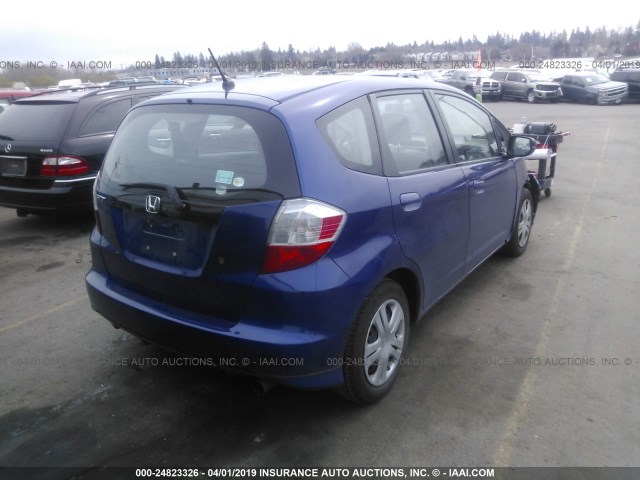 JHMGE8G29AC013429 - 2010 HONDA FIT BLUE photo 4