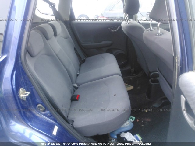 JHMGE8G29AC013429 - 2010 HONDA FIT BLUE photo 8