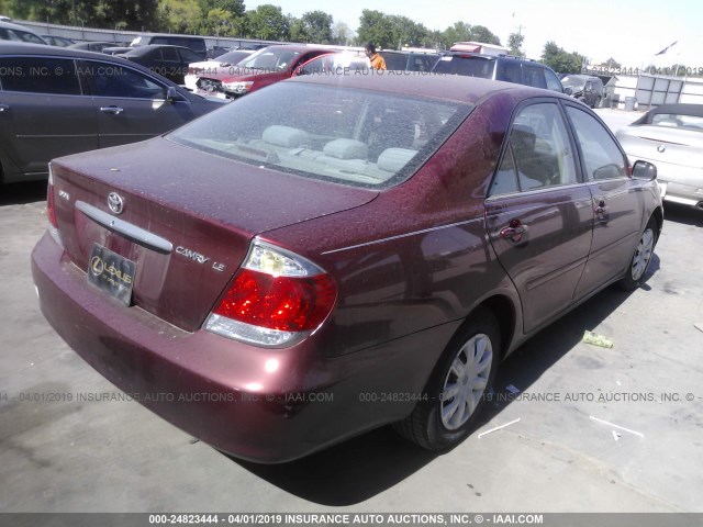 4T1BE30K66U164914 - 2006 TOYOTA CAMRY LE/XLE/SE RED photo 4