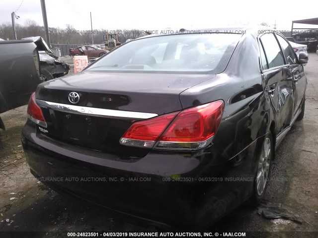 4T1BK3DB1BU381896 - 2011 TOYOTA AVALON LIMITED BURGUNDY photo 4