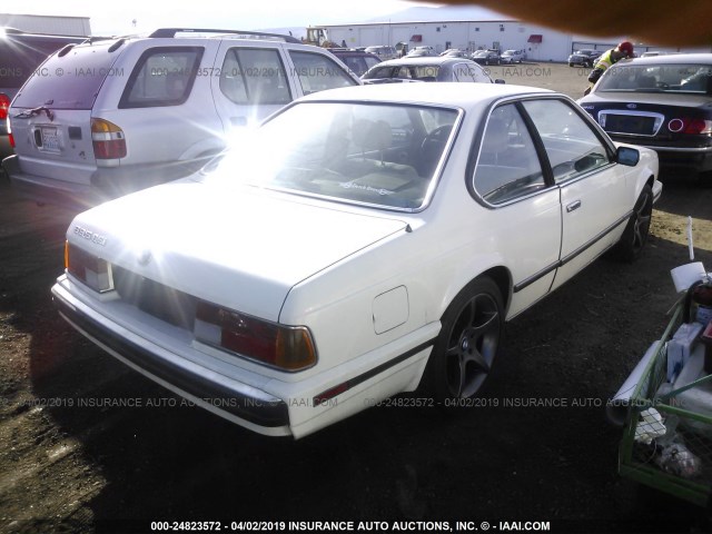 WBAEC8411K3268455 - 1989 BMW 635 CSI AUTOMATIC WHITE photo 4