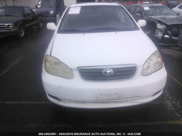 1NXBR32EX6Z643753 - 2006 TOYOTA COROLLA CE/LE/S WHITE photo 6