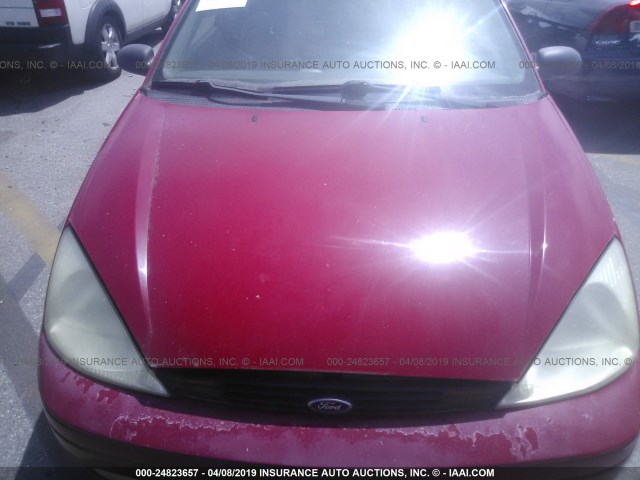 3FAFP31302R163840 - 2002 FORD FOCUS ZX3 RED photo 6