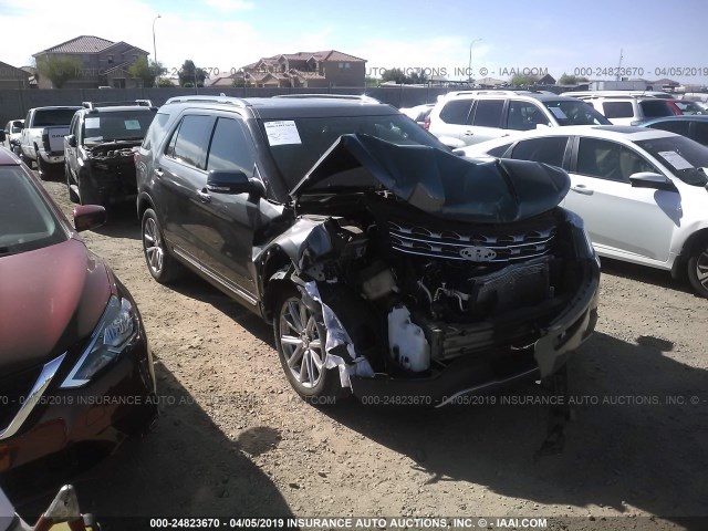 1FM5K7F85HGE38811 - 2017 FORD EXPLORER LIMITED GRAY photo 1