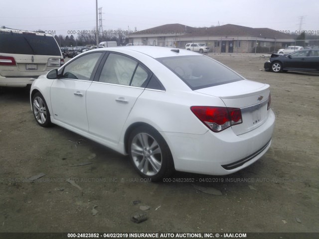 1G1PG5SB6E7478212 - 2014 CHEVROLET CRUZE LTZ WHITE photo 3