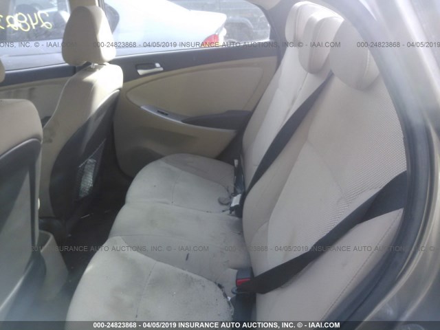 KMHCT4AE3EU654265 - 2014 HYUNDAI ACCENT GLS/GS GOLD photo 8