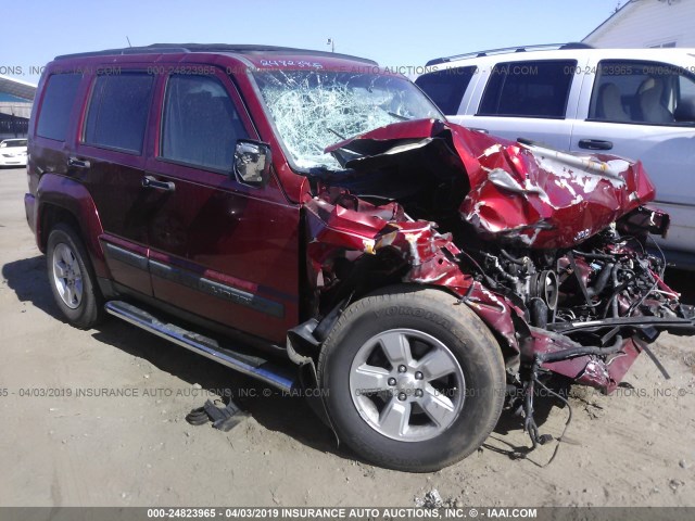 1J8GP28K49W526601 - 2009 JEEP LIBERTY SPORT RED photo 1