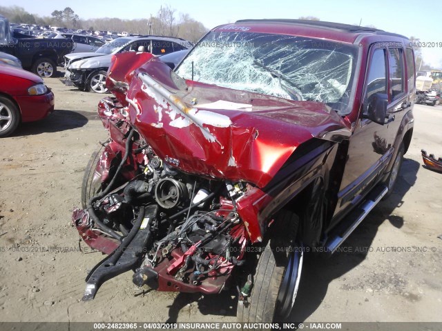 1J8GP28K49W526601 - 2009 JEEP LIBERTY SPORT RED photo 2