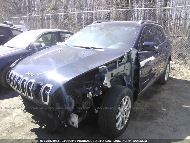 1C4PJMCSXEW146782 - 2014 JEEP CHEROKEE LATITUDE BLUE photo 2