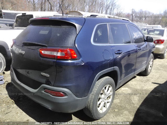 1C4PJMCSXEW146782 - 2014 JEEP CHEROKEE LATITUDE BLUE photo 4