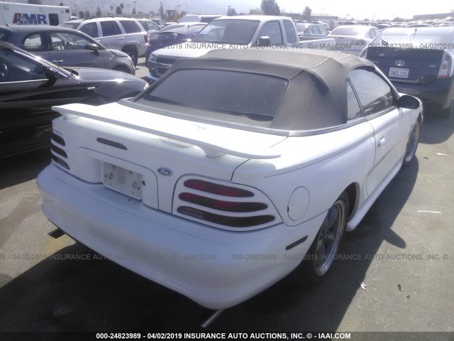 1FALP45T5SF168631 - 1995 FORD MUSTANG GT/GTS WHITE photo 4